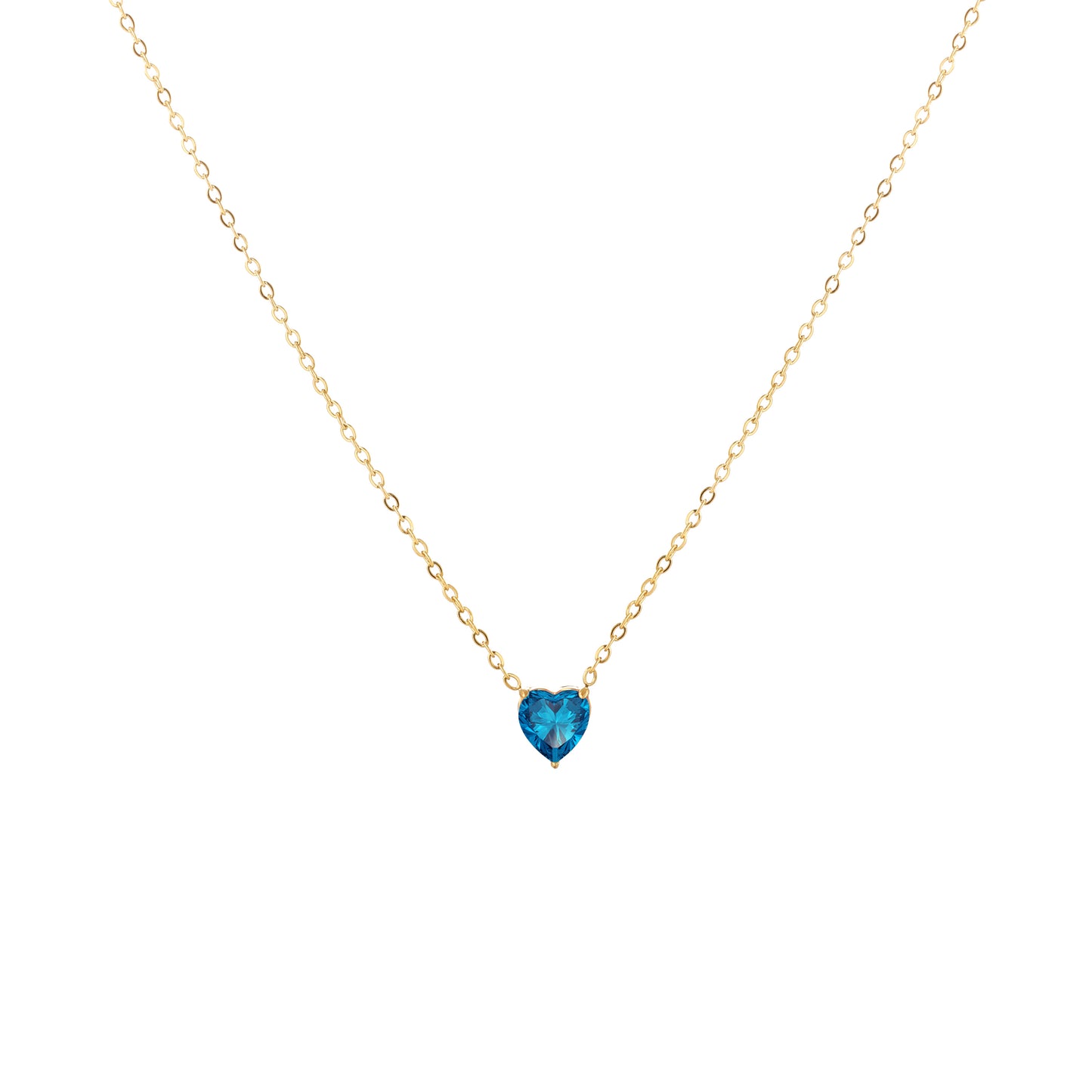 Custom Heart Birthstone Necklace