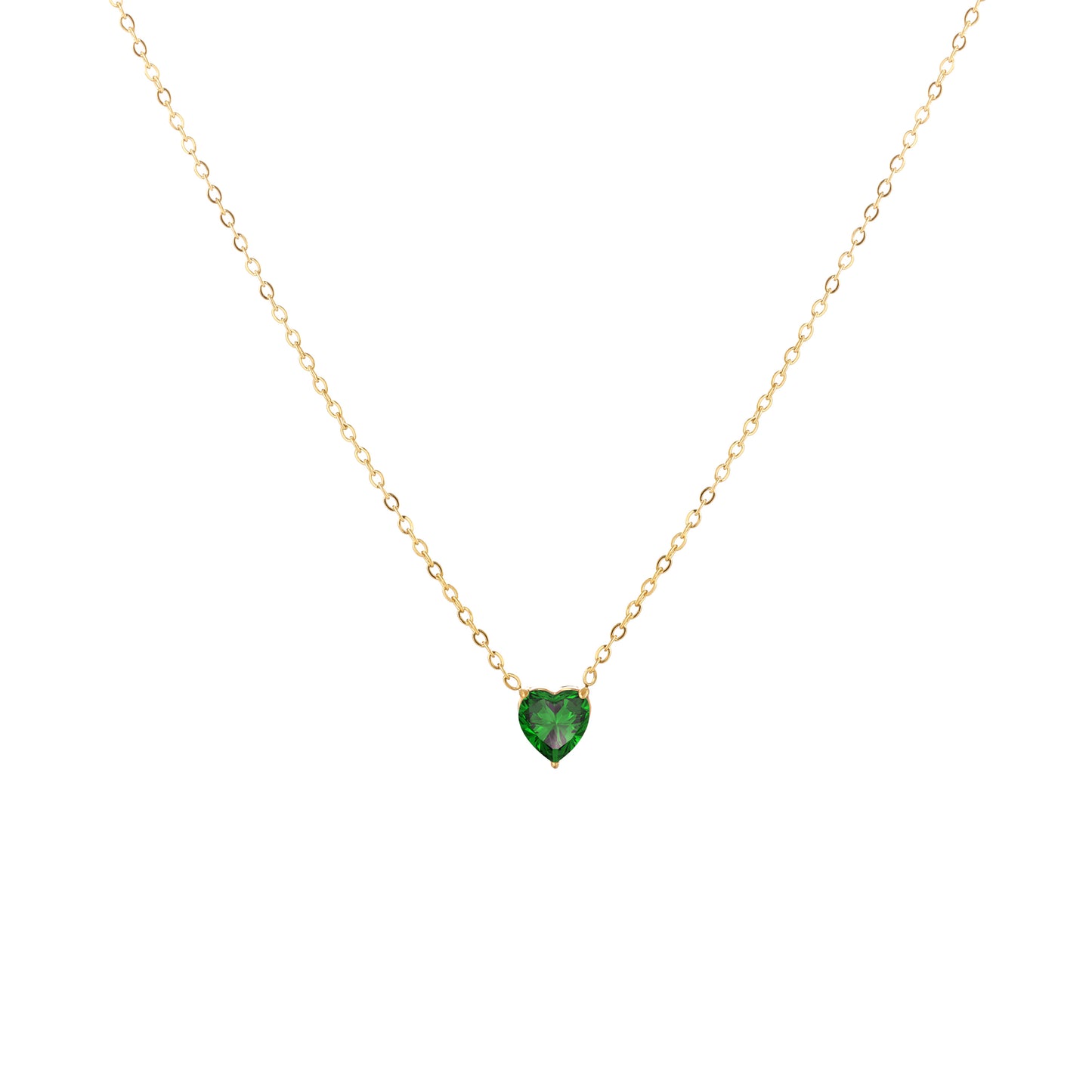 Custom Heart Birthstone Necklace