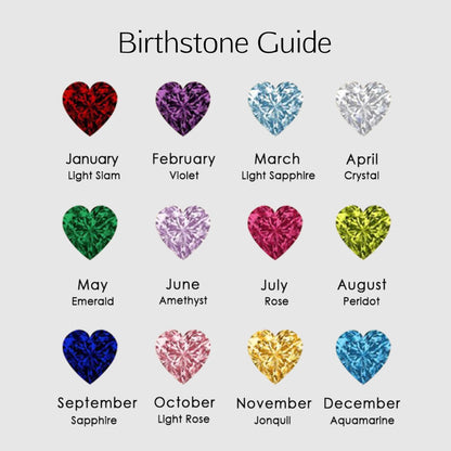 Custom Heart Birthstone Necklace