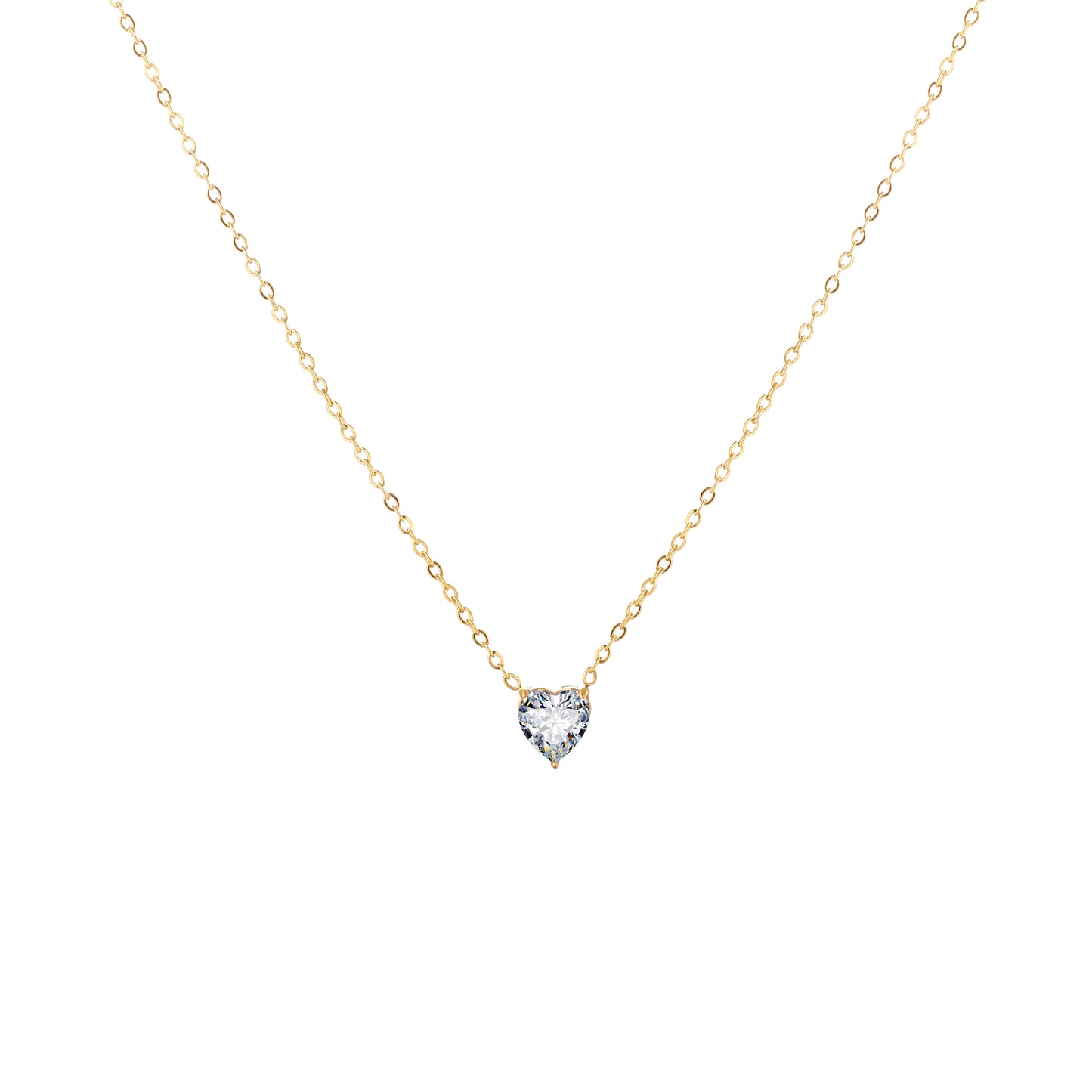 Custom Heart Birthstone Necklace