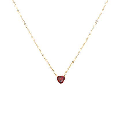 Custom Heart Birthstone Necklace