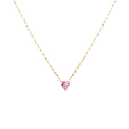 Custom Heart Birthstone Necklace
