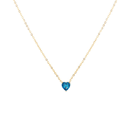 Custom Heart Birthstone Necklace