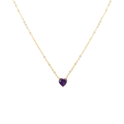 Custom Heart Birthstone Necklace