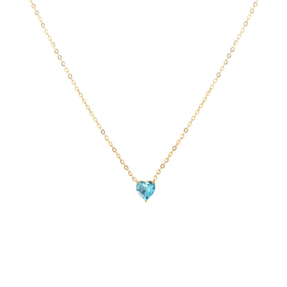 Custom Heart Birthstone Necklace