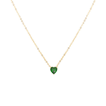 Custom Heart Birthstone Necklace
