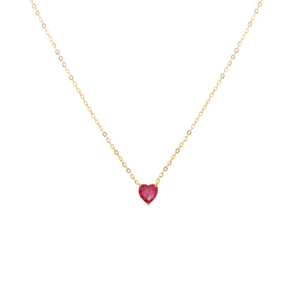 Custom Heart Birthstone Necklace