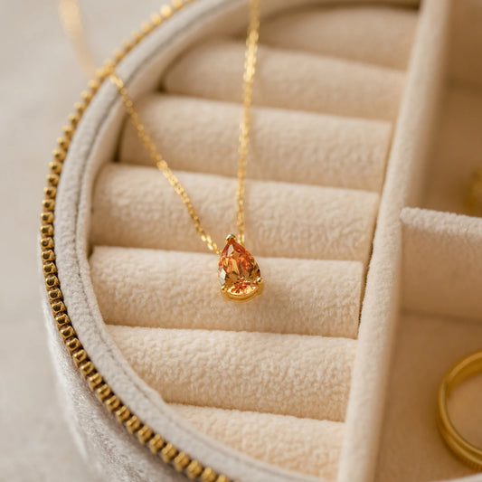 Teardrop Birthstone Necklace