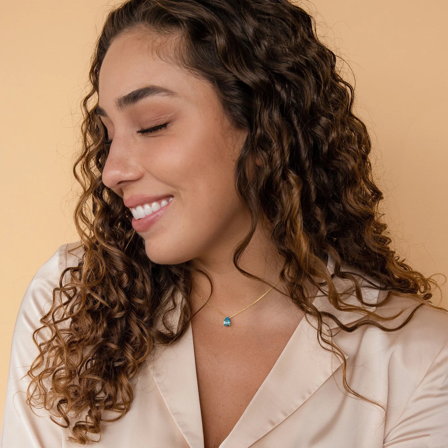 Teardrop Birthstone Necklace